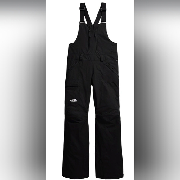 The North Face Pants - The North Face Black Insulated Snow Bibs with Adjustable Straps